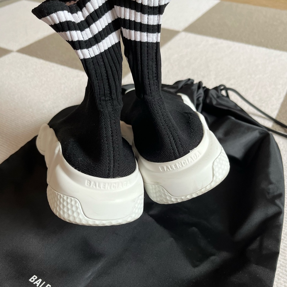 Balenciaga x Adidas Originals Speed Sneakers 'Black White' 36 - Picture 5 of 10